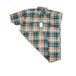 Men Slim Fit Pure Cotton Checked Half Sleeve Casual Shirt